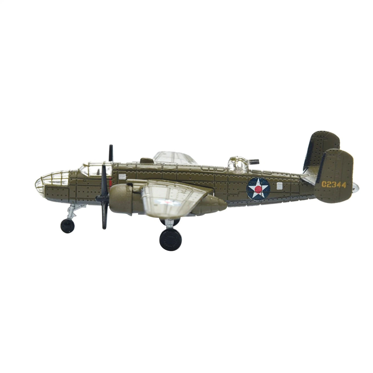 1PCS 3.1in WWII US B-25 Mitchell Bomber Model Finished Model Toy Gift Kit
