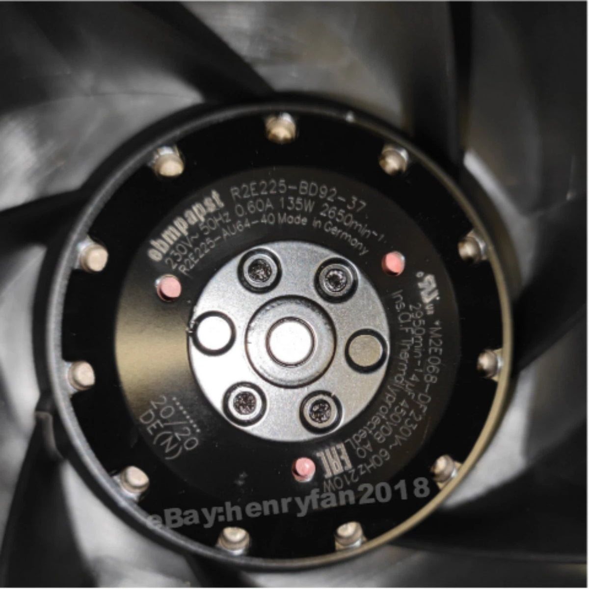 R2E225-BD92-37 for ebmpapst AC for Inverter Electrical Cabinet Centrifugal Fan