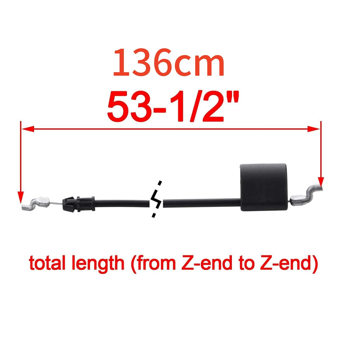 53.5in/136cm Lawn Mower Throttle Cable 532198463 Multi-model Compatibility