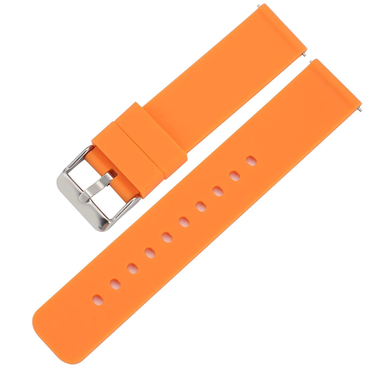 Rihahisy Silicone Watch Strap 12mm, 14mm, 16mm, 17mm, 18mm, 21mm, Orange