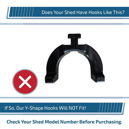 Pop's Parts Plus Tool Hook for Lifetime Shed  Pack of 5, Black