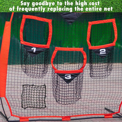 GliCraft 6 Pcs Universal Sports Net Repair Kits with 100 8 x 8 Inch, Black