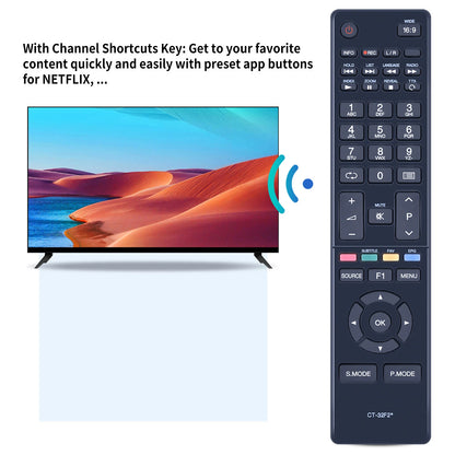 CT-32F2* Remote Control For Toshiba TV 49S2650 55S2640 65S2650