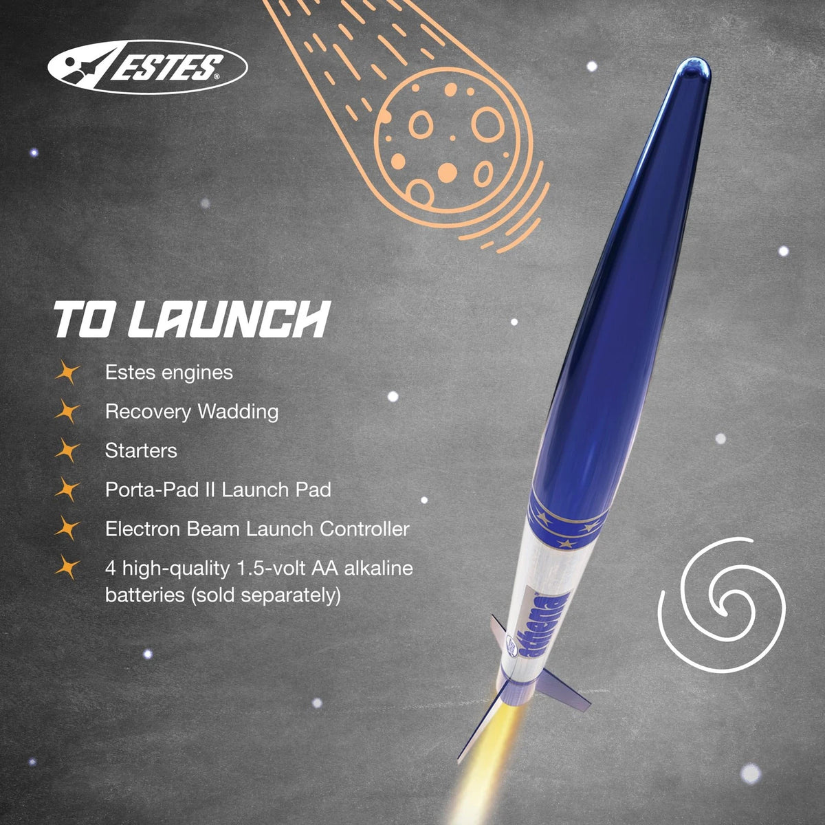 Estes 2452 Athena Rocket-Building Kit, Prebuilt Beginner Medium, Brown