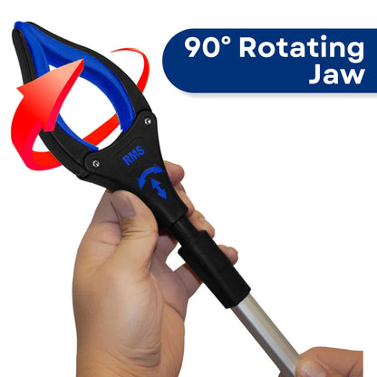 RMS 2-Pack 32 Inch Extra Long Grabber Reacher with Rotating Jaw - Blue