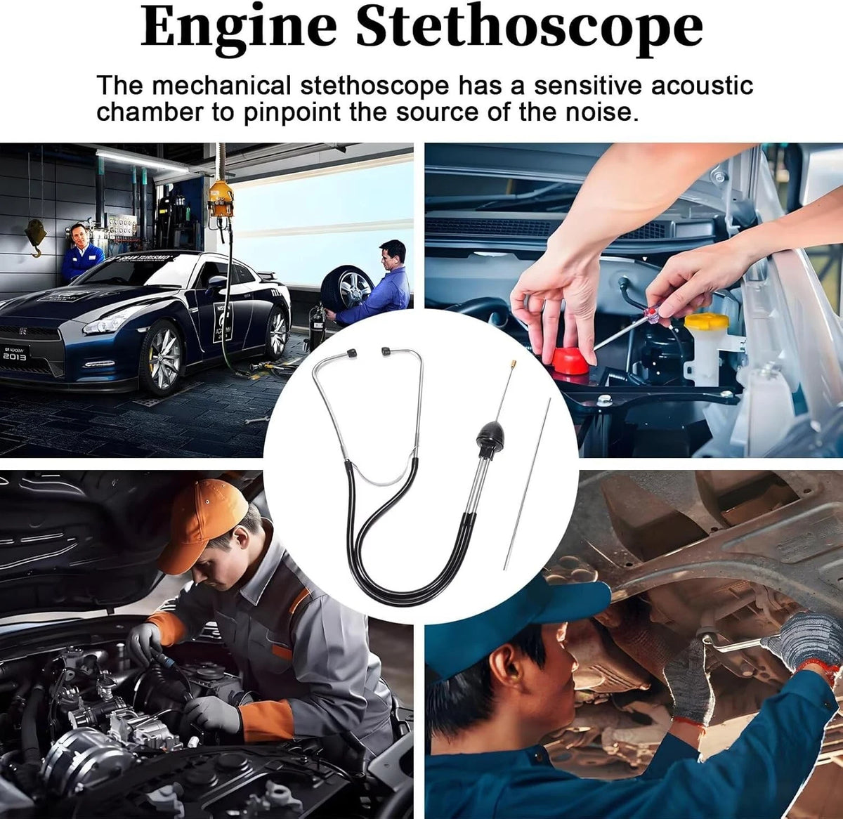 Car Mechanic Stethoscope, Automotive Stethoscope Engine Diagnostic Tool, 1Pc