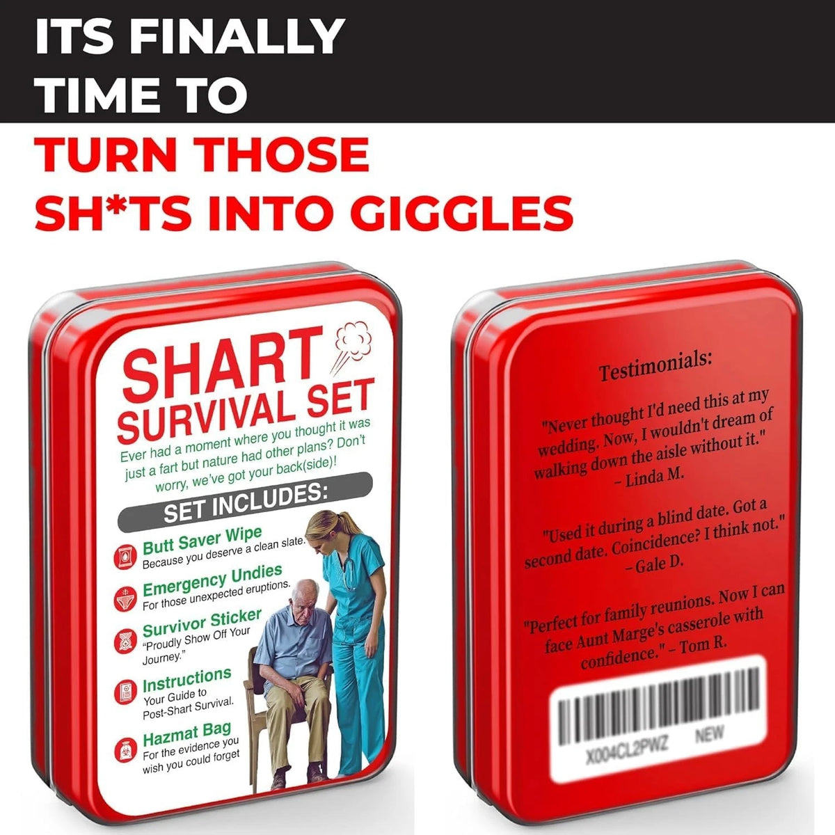 Funny Survival Set - Gag Gift 2026 Friend Gifts Includes Standard, Red