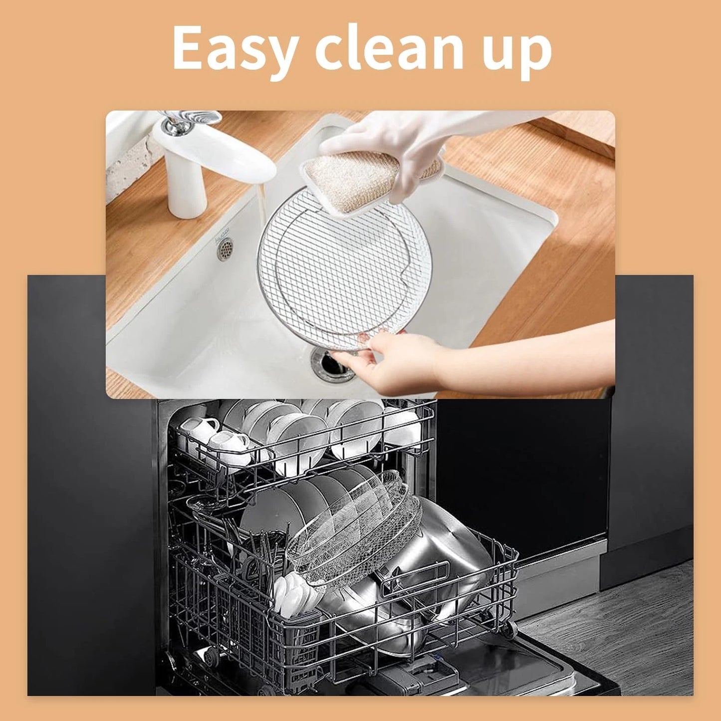 Air Fryer Racks Stainless Steel 11Pcs Universal 7.9''x1.9'', Silver