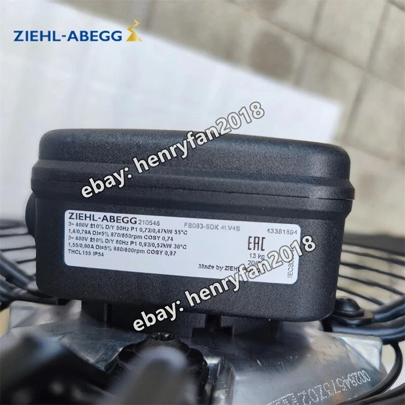 ZIEHL-ABEGG FB063-SDK.4I.V4S Axial Fan 400VAC FB Series For Air-Conditioner Room