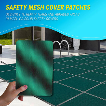 Pool Cover Patch Repair Kit, 3 Pack 12 x 8 Inch, Green 12 x 8,