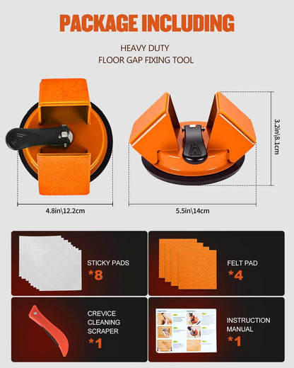 Atangee Floor Gap Fixer Tool for Laminate 5.1 x 5.3 x 4.3 inches, Orange