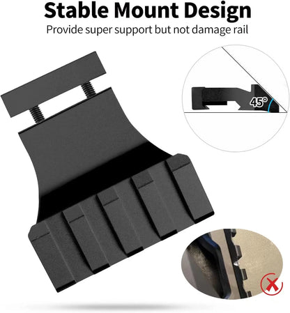 Picatinny Offset Rail Mounts, 45 Degree 3-4-5 slots, Black