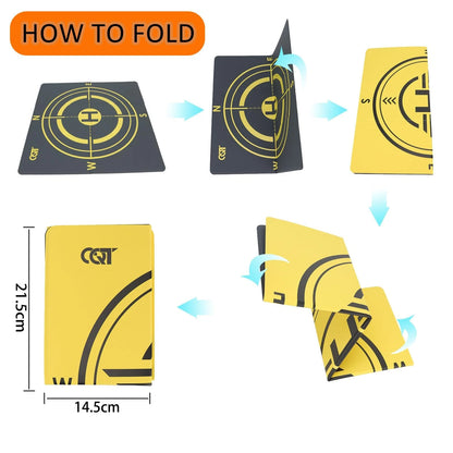 CQT Drone Landing Pad Universal Waterproof Weighted Portable Yellow+Dark Gray