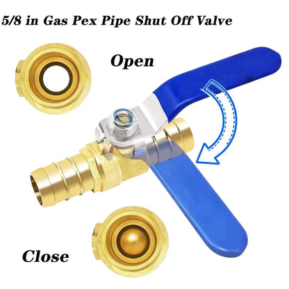 Brass Ball Valve 16mm Hose Barb for Industrial Use Fluid Gas Shut Off Valve