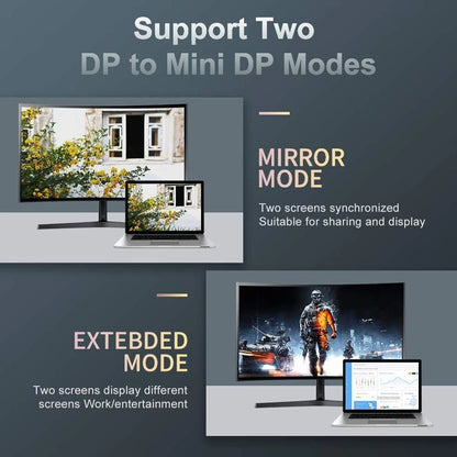 1m Laptop Mini DP to DP Cable Conversion Cord 8K@60Hz 4K@144Hz DisplayPort 1.4 j