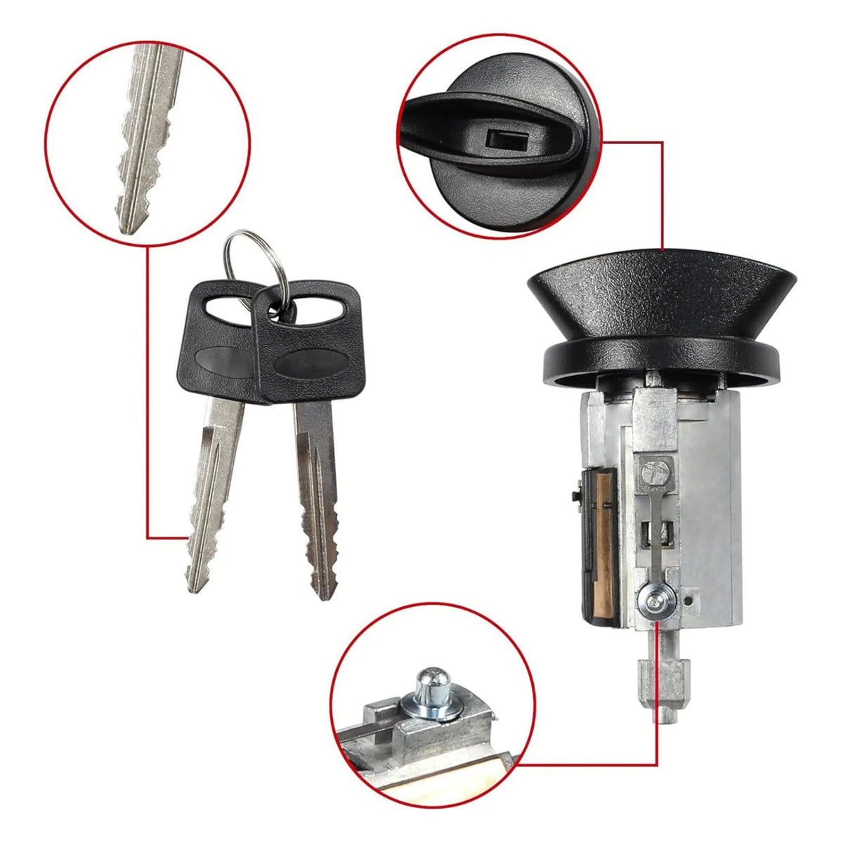 Ignition Switch Lock Cylinder Set for Ford Ranger Mazda B-Series Pickup Trucks