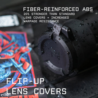 Monstrum Pro Series Flip-Up Scope Lens Eyepiece | 43-48 mm diameter, Black