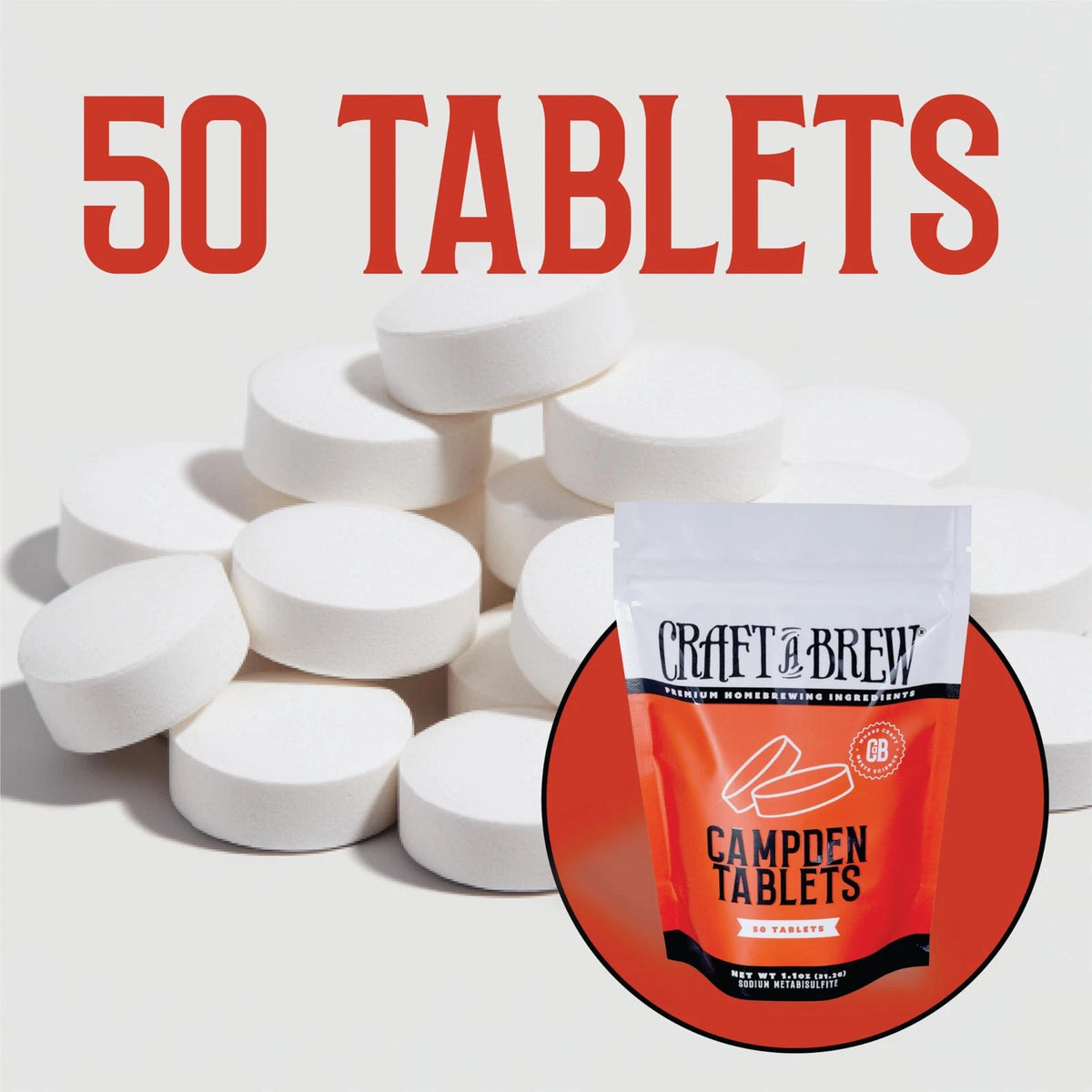Craft A Brew - Campden Tablets - Sodium Metabisulfite - Sterilant for...