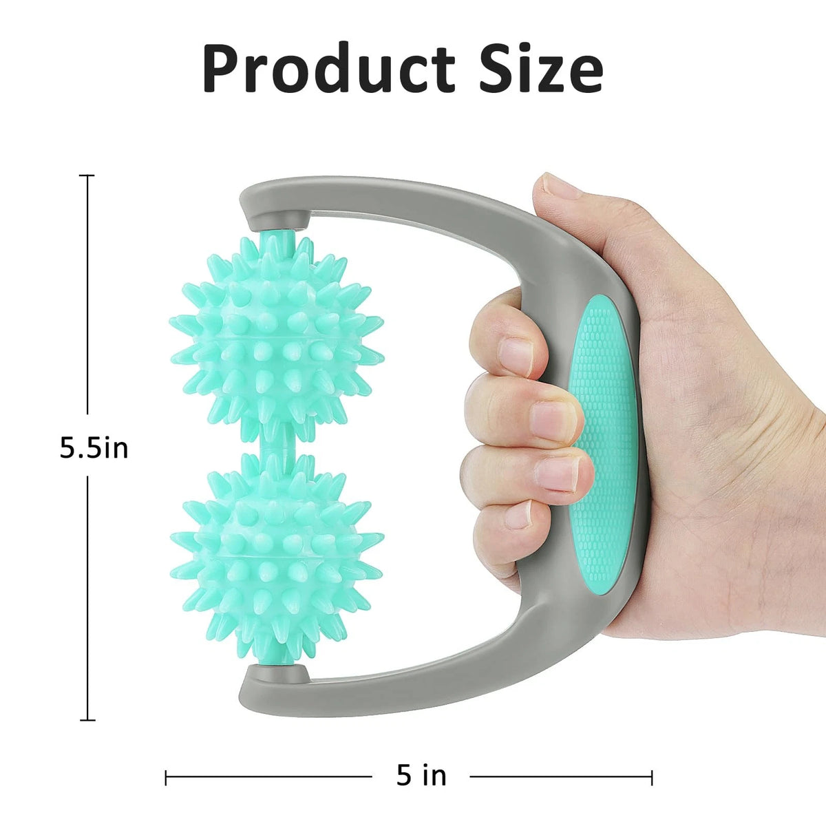 Coolife Fascia Release Spiky Massage Roller, Cellulite Massager - Deep Green