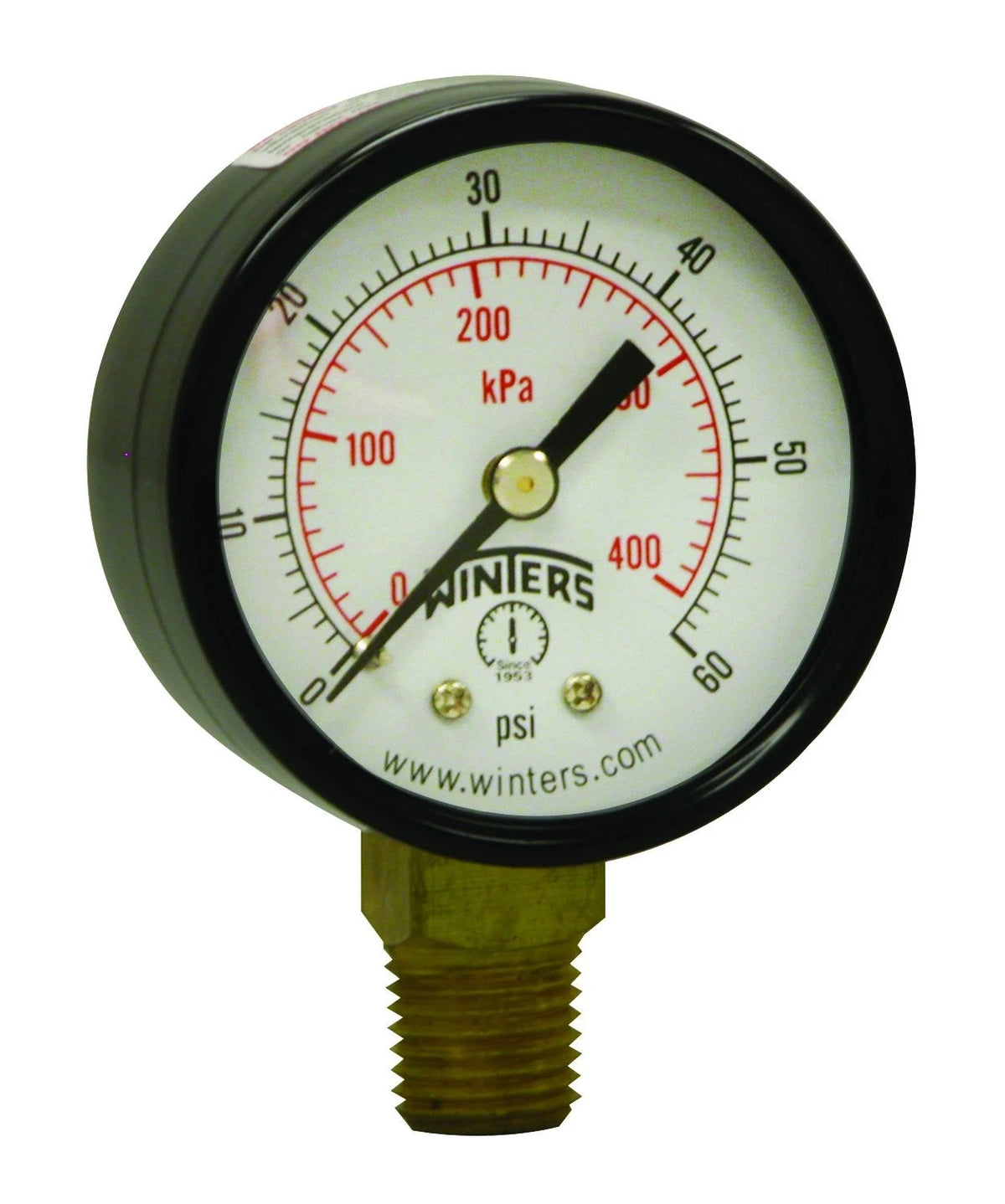 Winters 2 inch Dial Size, Multi Function Economy Utility Dry 0-60 psi/kpa