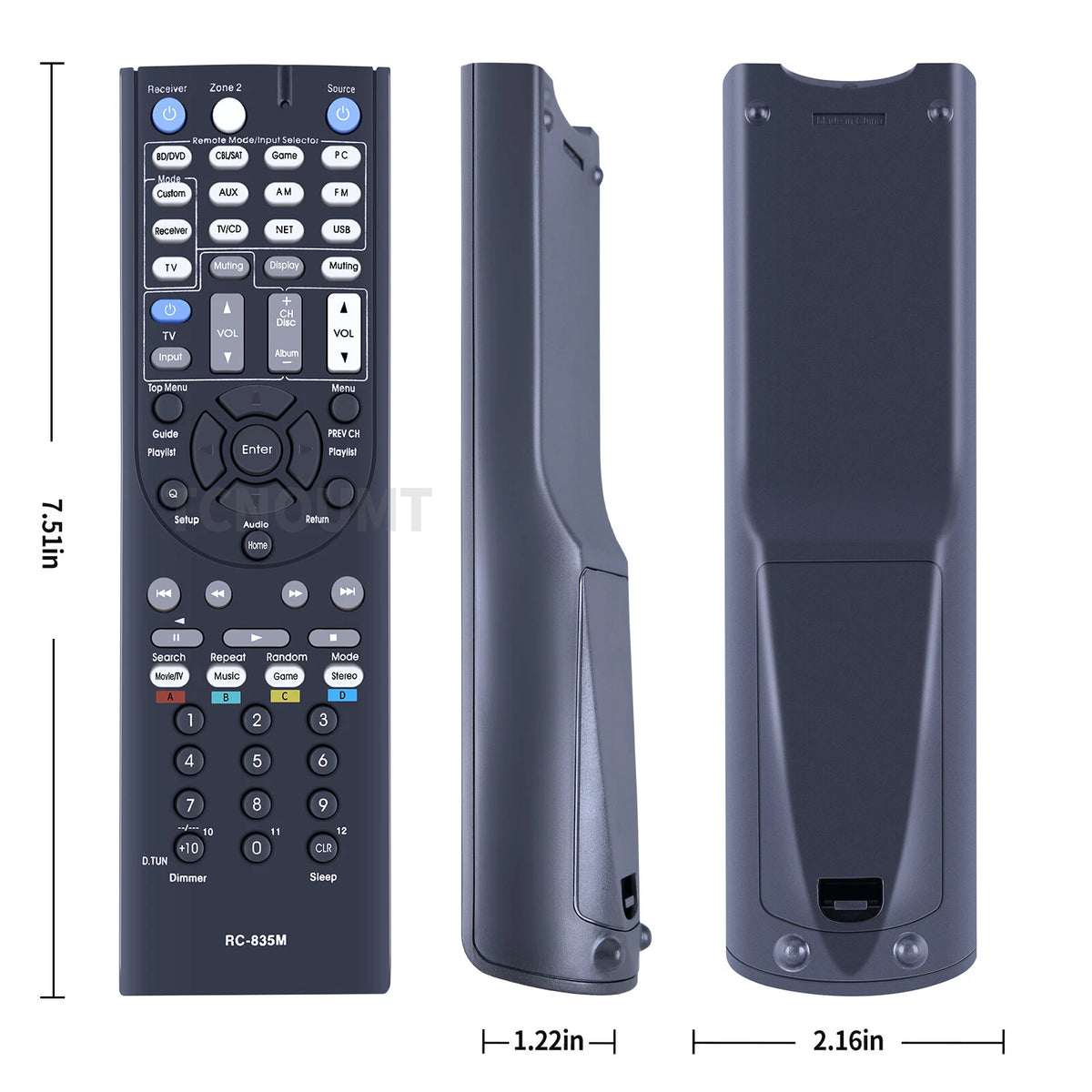 RC-835M For Integra AV Receiver Remote Control DTR-20.4 DTR20.4 DTR204