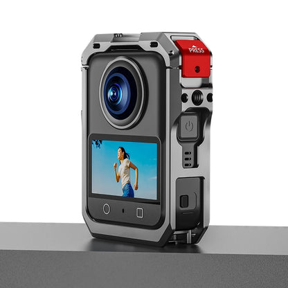 High Quality For DJI Osmo 360 Camera Metal Rabbit Cage Frame Case+Lens Cover