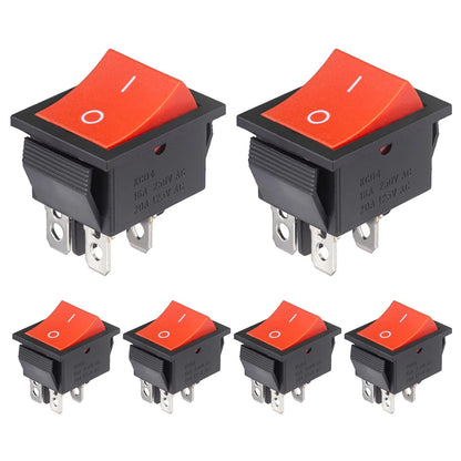 KCD4 Rocker Switch 20A 125V AC 16A 250V On Off 4 Pin 2 Position Mini Boat...
