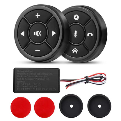 Universal Wireless Remote Control Button Car Steering Wheel Controller Part