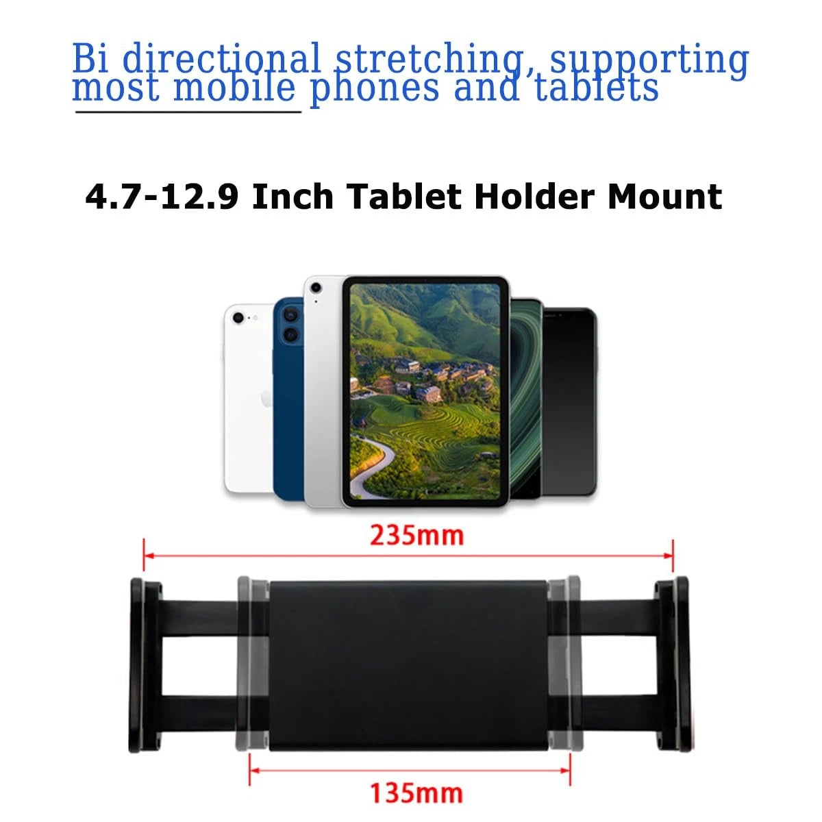 Drone Tablet Mount Holder for DJI Controllers - 30.18 cubic inches, Black