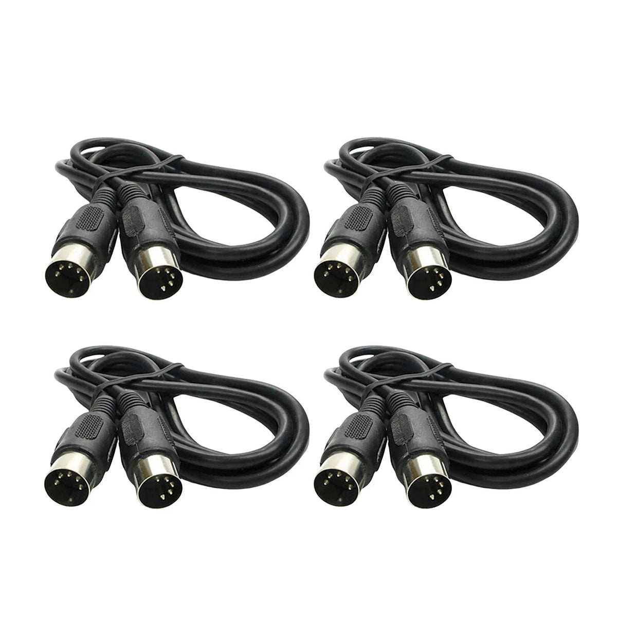 Zero-Delay 4pcs MIDI 5-pin Male to Male Connector Plastic Shell Electronic Piano