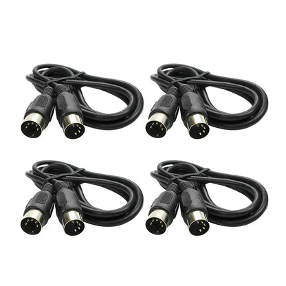 Zero-Delay 4pcs MIDI 5-pin Male to Male Connector Plastic Shell Electronic Piano