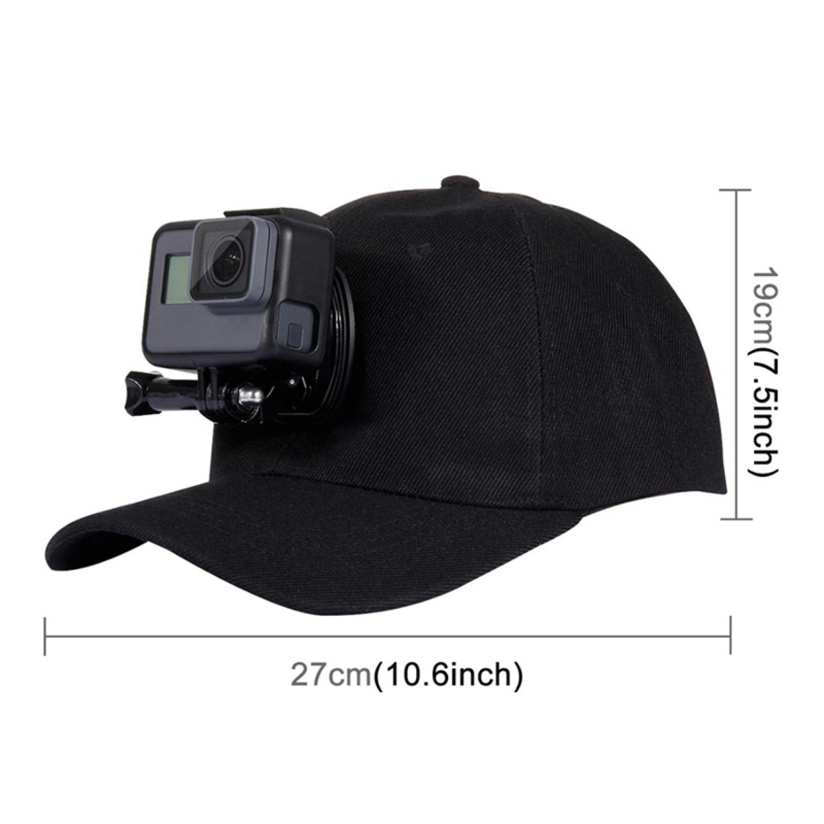 Cotton Baseball Hat With Stand Holder Screw Mount For Gopro 8 7 6 5 4 3 DJI Osmo