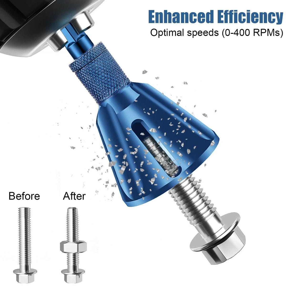 YG8 Alloy Deburring External Chamfer Tool 1/4'' Hex Shank Drill Bit Remove Burr