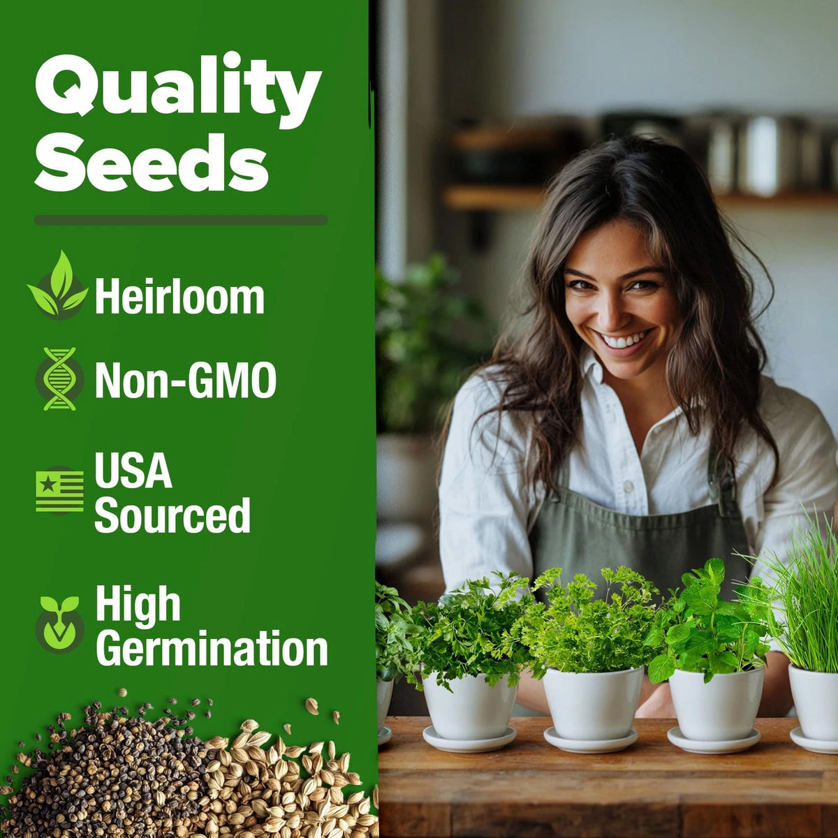 HOME GROWN Indoor Herb Garden Starter Kit – Complete 5 5-Pack, 5
