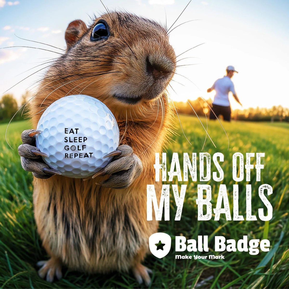 Ball Badge Golf Stamp, Self-Inking Marker Eat Sleep Repeat