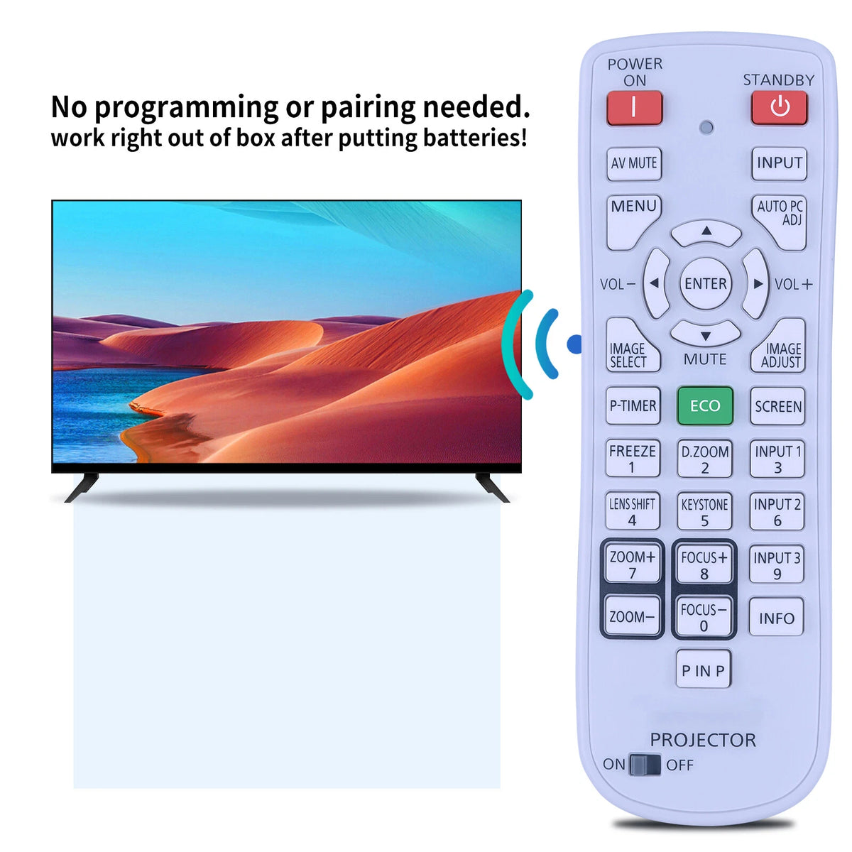 N2QAYA000042 Remote Control For Panasonic N2QAYA000041 6451055569 LCD Projector