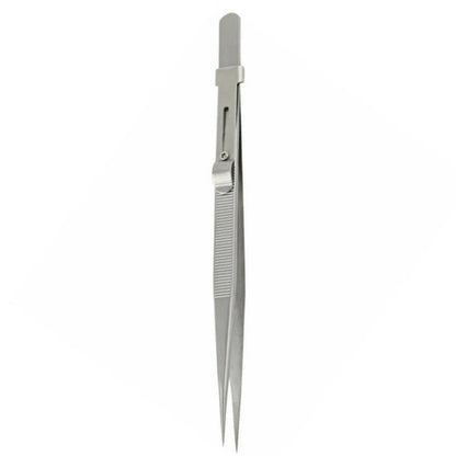 STONE TWEEZERS LOCKING JEWELRY TWEEZER SLIDE LOCK FINE TIP ELECTRONIC SLOT LOCK