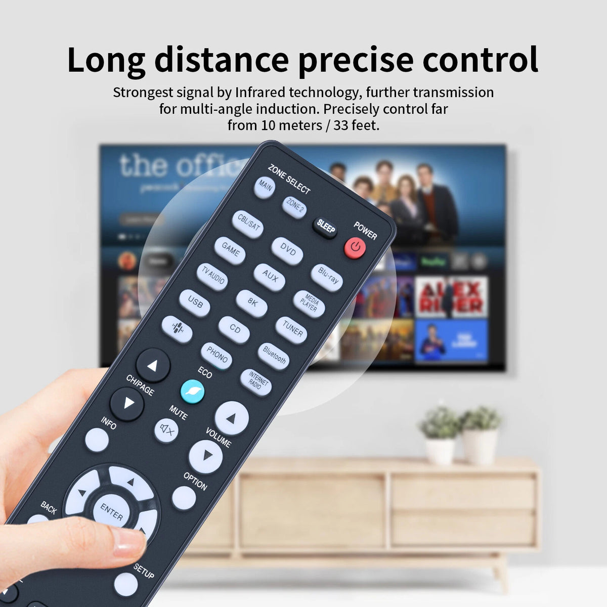 RC-1239 Remote Control For Denon AV Receiver AVR-X2700H AVR-S960H AVR-X3700H