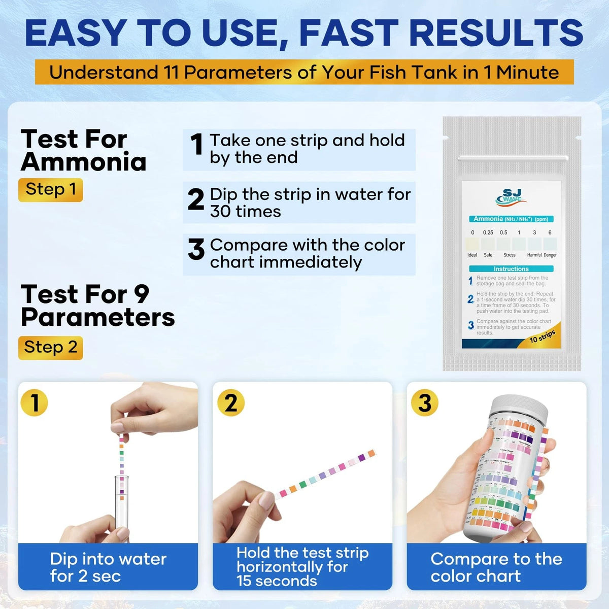 11 in 1 - Aquarium Test Strips | 950 Tests - 150 | Fish Tank...