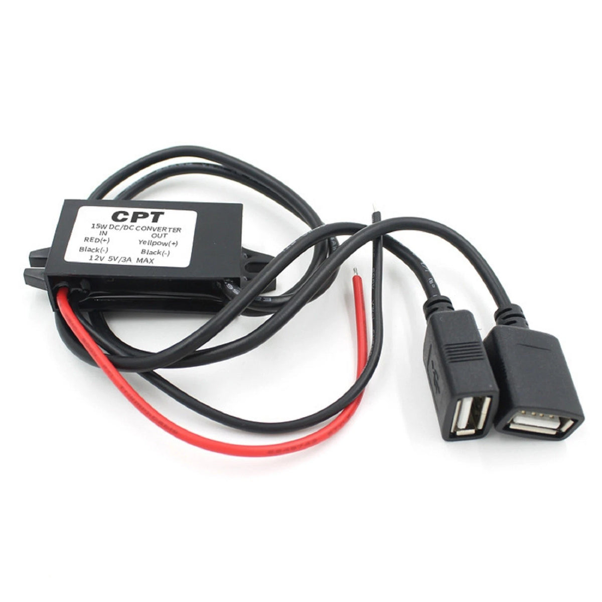 12V to 5V 3A 15W DC-DC Step Down Buck Converter Power Supply Module For Car