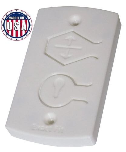 White Two Button Cover Plate - Fits Wayne Dalton Garage Door Wall Station...