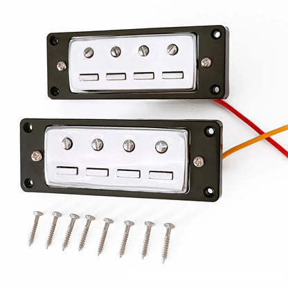 4-String Mini Humbucking Pickup Bridge&Neck Screws Set For Electric Bass Guitar