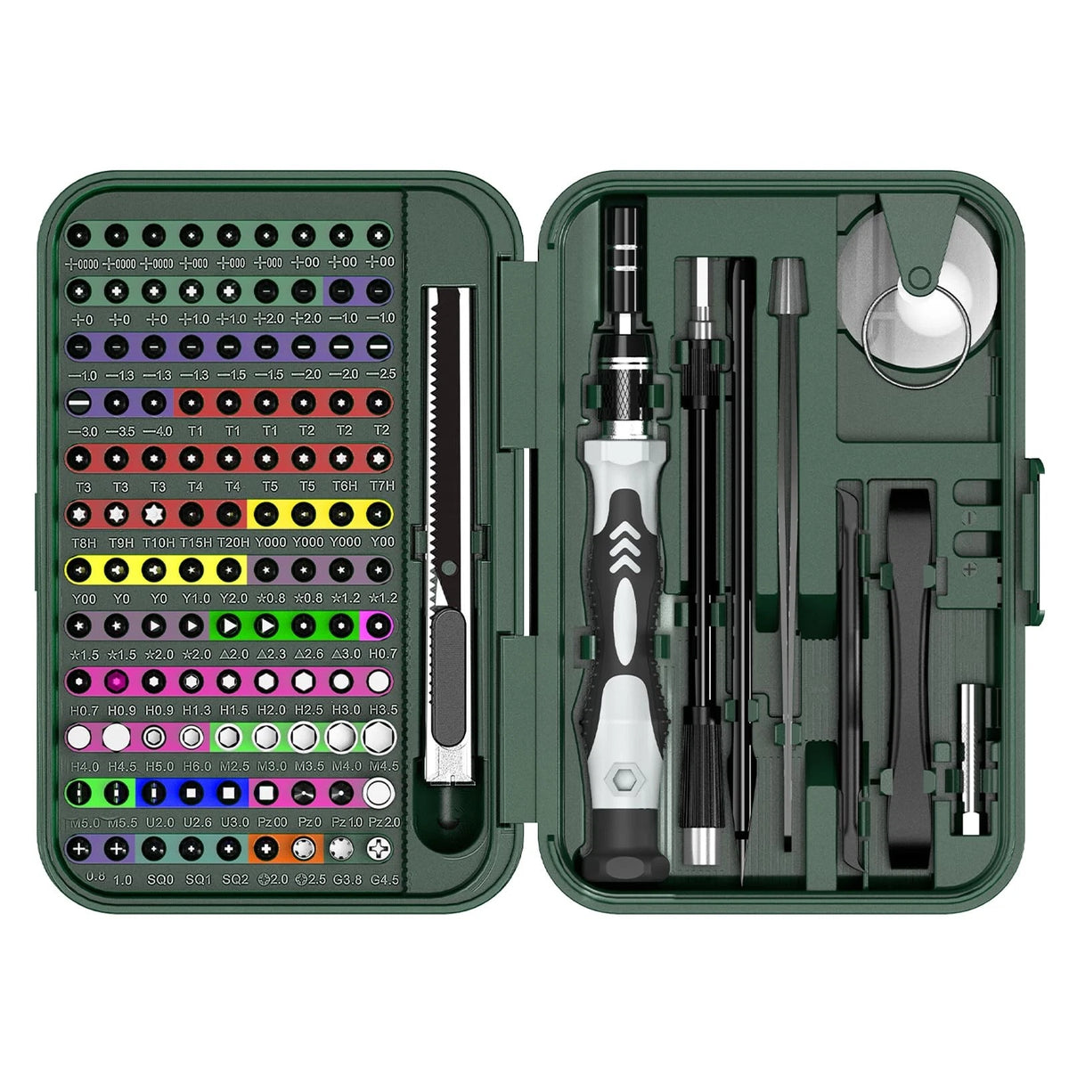 ORIA Precision Screwdriver Set, 132 in 1 Magnetic Repair Tool 132 IN 1, Green