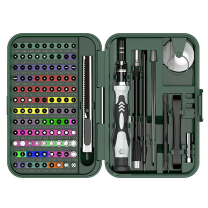 ORIA Precision Screwdriver Set, 132 in 1 Magnetic Repair Tool 132 IN 1, Green