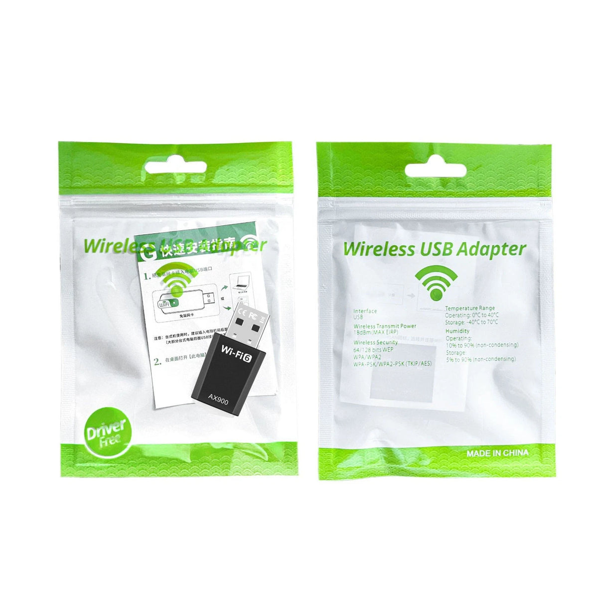 900M 2.4/5Ghz WiFi 6 USB Receiver Accessories For Win 7/10/11 For Kirin WiFi/AP