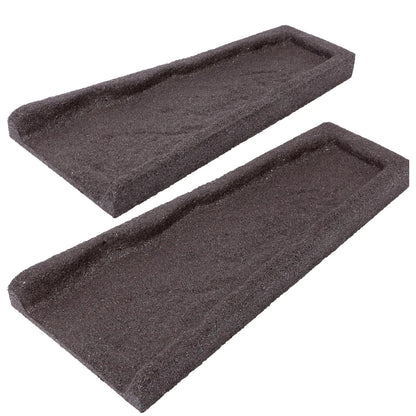 Sekcen 2 Pack Rubber Downspout Splash Block Rain Gutter Down Spout Brown
