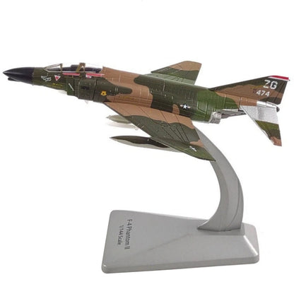 Durable 14cm Diecast Alloy 1/144 Scale USAF F-4 Phantom II Fighter Model Gift