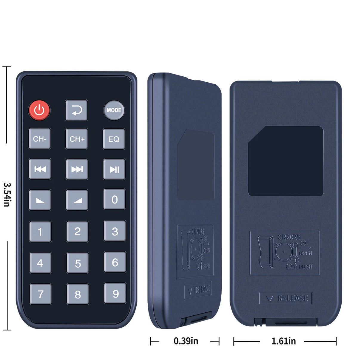 Remote Control For Pyle PDA6BU, PDA7BU, PDA65BU, PDA8BUWM, PPRE70BT, PFA600BU