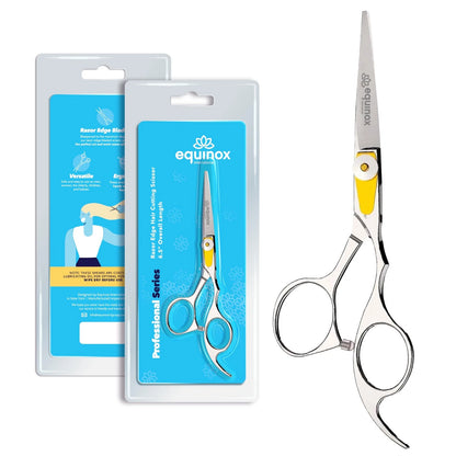 Equinox Professional Razor Edge Series Barber Hair Cutting 6.5 Inch, Silver