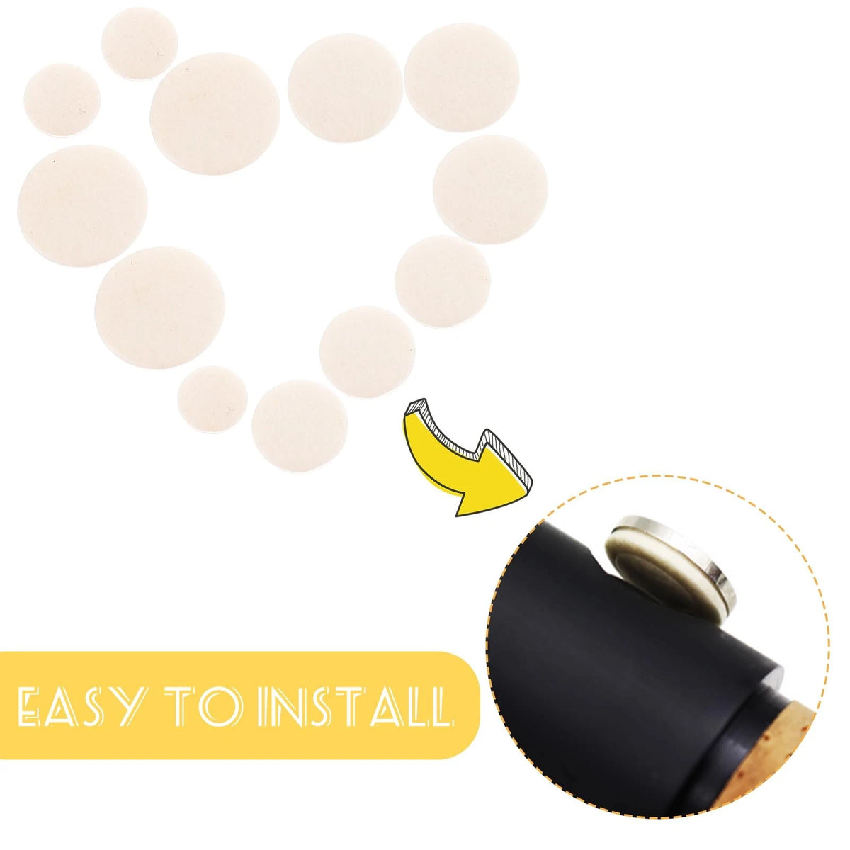 Saxophone Pads Clarinet Replacement Kit s, 17PCS s Bb White